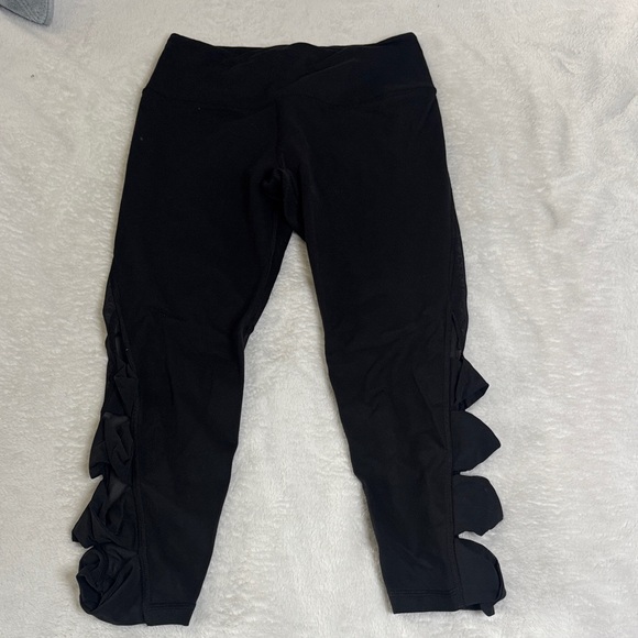Victoria's Secret Pants - Victoria's Secret Black Leggings with Cut Out Mesh Detail